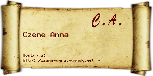 Czene Anna névjegykártya